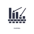 marimba icon on white background. Simple element illustration from music concept