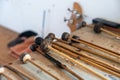 Marimba mallets in a music class Royalty Free Stock Photo