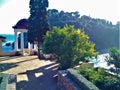 Marimurtra Botanical Garden in Blanes, Catalonia, Spain. Nature, architecture and tourism