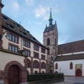 Marin church Martinskirche in the old town in Basel Royalty Free Stock Photo