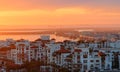 Marina in Agadir city at sunset, Morocco