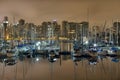 Marina along Stanley Park in Vancouver BC Royalty Free Stock Photo