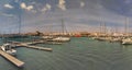 A scene of the marina at Lanzarote Royalty Free Stock Photo