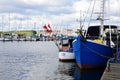 Marina at the River Trave in the Old Town of Travemuende at the Baltic Sea, Schleswig - Holstein