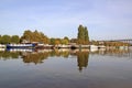 The marina of Auxerre Burgundy, France.