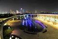 Marina Barrage and the Singapore skyline Royalty Free Stock Photo