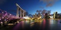 Marina Bay in the City State of Singapore Royalty Free Stock Photo