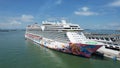 The Marina Bay Cruise Centre Terminal where Luxury Cruise Ships are Docking