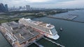 The Marina Bay Cruise Centre Terminal where Luxury Cruise Ships are Docking