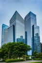 Marina Bay Financial Centre (MBFC) is a mixed-use development in the heart of Singapore central business district. Royalty Free Stock Photo