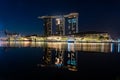 Marina Bay and Gardens at night sunriseViews around Singapore , Asia