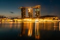 Marina Bay and Gardens at night sunriseViews around Singapore , Asia