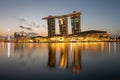 Marina Bay and Gardens at night sunriseViews around Singapore , Asia