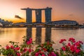 Marina Bay and Gardens at night sunriseViews around Singapore , Asia