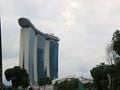 Marina Bay luxury hotel in Singapore. Modern high-rise buildings. Architecture and art in modern civilization. Royalty Free Stock Photo