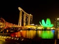 Marina bay night, Singapore Royalty Free Stock Photo