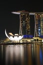 Marina Bay Sands with Art Science Museum Royalty Free Stock Photo