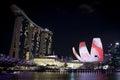 Marina Bay Sands and The Art Science Museum Royalty Free Stock Photo