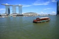 Marina bay sands and bumboat