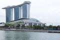 Marina Bay Sands hotel view Singapore. 15 December 2017 Royalty Free Stock Photo