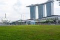 Marina Bay Sands hotel view Singapore. 15 December 2017