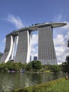 Marina Bay Sands photographed from the Gardens by the Bay