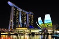 Singapore Marina Bay Sands Night Scene