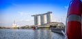Marina Bay Sands Singapore landscape by day. Royalty Free Stock Photo