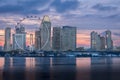 MARINA BAY SANDS, SINGAPORE - May 24, 2017: Singapore Flyer with Royalty Free Stock Photo