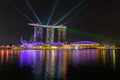 Marina Bay Sands, Singapore at night Royalty Free Stock Photo