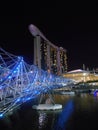 Marina Bay Sands Singapore night atmosphere Royalty Free Stock Photo