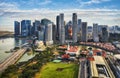 Marina bay - Singapore Aerial view at day Royalty Free Stock Photo