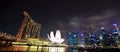 Marina Bay in Singapore as night landscape