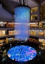 Marina Bay, Singapore - February 19, 2023 - The bright interactive display around the luxury stores inside the Shoppes