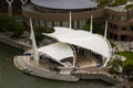 Aerial View Of Esplanade Outdoor Stage In Marina Bay, Singapore. Royalty Free Stock Photo