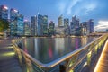 Marina Bay Skyline Just after Sunset