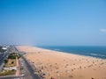 Marina beach in Chennai City,