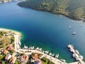 Marina with boats in Porto Koufo, Aegean sea, Sithonia, Greece