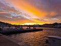 Marina Botafoc Sunset Royalty Free Stock Photo