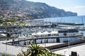 The Marina and busy Port in Funchal Madiera Royalty Free Stock Photo