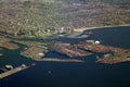 Marina and cargo terminal Royalty Free Stock Photo