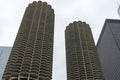 Marina City building complex on the Chicago River in downtown Chicago,USA Royalty Free Stock Photo