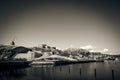 The marina on the coast Verdens ende, Norway