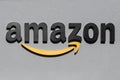 Amazonbooks Signage against a grey background Royalty Free Stock Photo