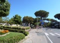 Marina di Bibbona, Livorno. Streets of the town in the summer, urban.