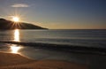 Marina di Campo beach at dawn, Elba island Royalty Free Stock Photo