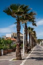 MARINA di CECINA, ITALY - May 07, 2017: Largo Cairoli square and