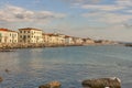 Marina di Pisa sunset view of the town