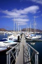 Exotic island marina Royalty Free Stock Photo
