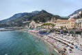 Marina Grande beach in the town of Amalfi on the Amalfi Coast, Italy